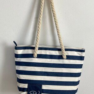 Porto Vino bag Custom Beach bag Refrigerator bag White blue Tote Canvas Tote Bag